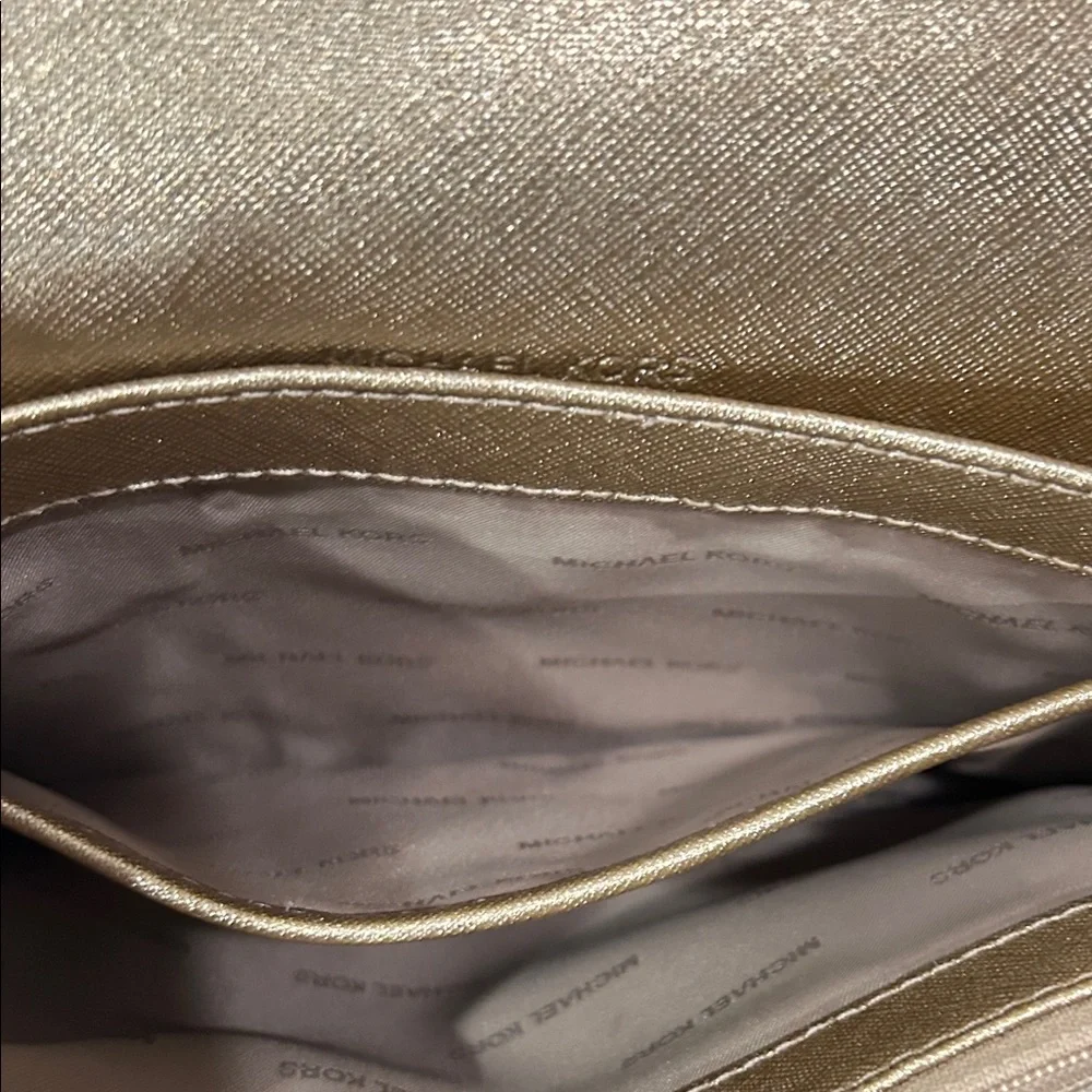 Michael Kors Jet Set Gold Crossbody Bag, (dimensions 9.5”x7”) - Picture 6 of 16